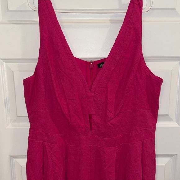 NWT CITY CHIC 20 EVERLEE PLAYSUIT HOT PINK - Picture 4 of 5